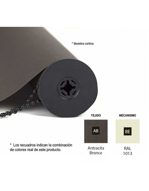 ROCADA CORTINA ENROLLABLE 100X140CM BEIGE+ANTRACITA BR - CO1014BEAB