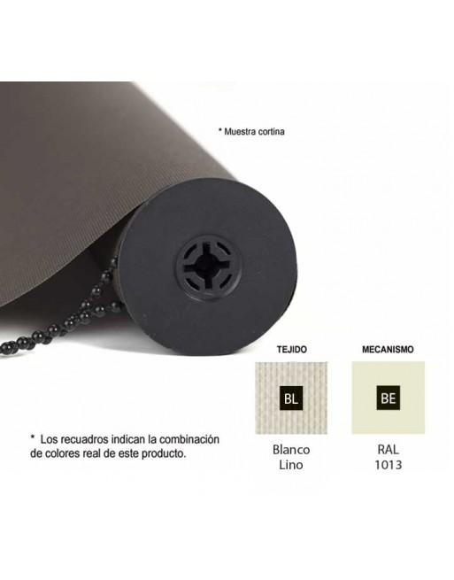 ROCADA CORTINA ENROLLABLE 100X200CM BEIGE+BLANCO LINO - CO1020BEBL