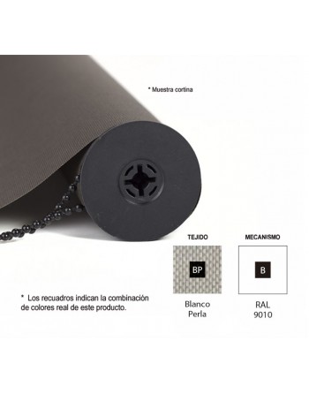 ROCADA CORTINA ENROLLABLE 140X200CM BLANCO+BLANCO PERLA - CO1420BBP