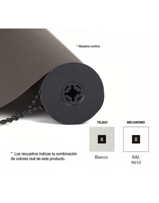 ROCADA CORTINA ENROLLABLE 140X220CM BLANCO+BLANCO - CO1422BB