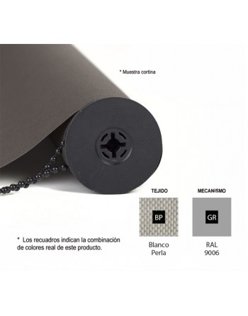 ROCADA CORTINA ENROLLABLE 180X160CM GRIS+BLANCO PERLA - CO1816GRBP