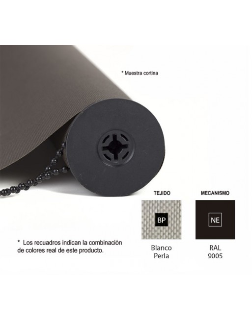 ROCADA CORTINA ENROLLABLE 220X160CM NEGRO+BLANCO PERLA - CO2216NEBP