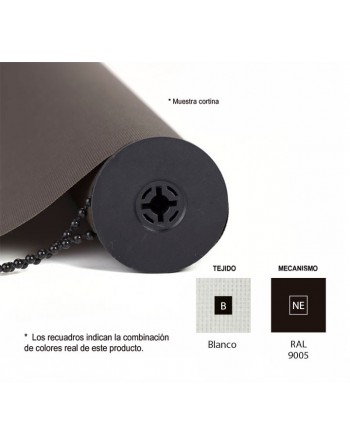 ROCADA CORTINA ENROLLABLE 220X180CM NEGRO+BLANCO - CO2218NEB