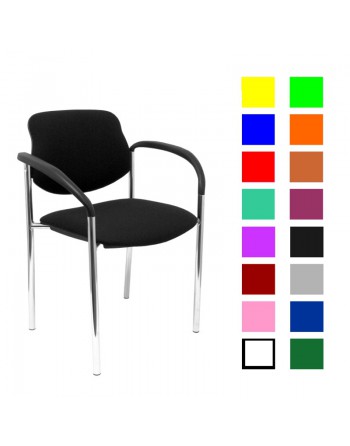 PYC SILLA CONFIDENTE STYL ESTRUCTURA CON BRAZOS METALICA CROMADA Y ASIENTO TAPIZADO COLOR A ELEGIR 27CRBALI840CB