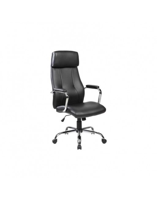 ROCADA SILLÓN DE DIRECCIÓN CON REPOSACABEZA NEGRO SIMIL PIEL RD-986V22