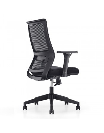 A - SERIES SILLA OPERATIVA SINCRO CON BRAZOS REGULABLES LUMBAR ERGONOMICO NEGRO AS1713