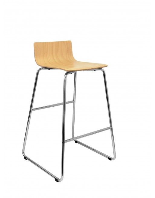 PIQUERAS Y CRESPO TABURETE BALLESTERO CON REPOSAPIE MADERA HAYA T39M