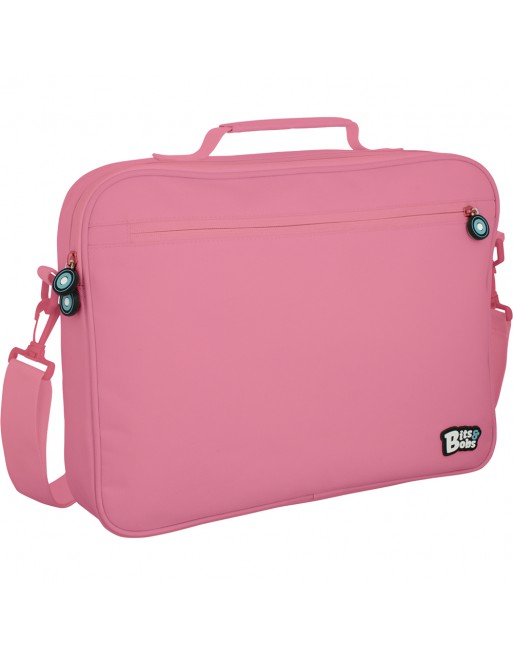 GRAFOPLÁS BANDOLERA BITS AND BOBS PORTA PC 38X28X6CM CREMALLERA TIRA AJUSTABLE Y ASA ROSA - 37545554