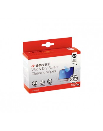 ASERIES 2X20U TOALLITAS HUM+SECO PANTALLAS - AS0618