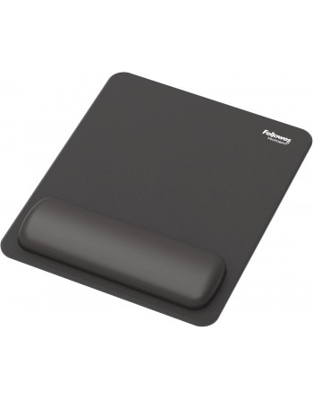 FELLOWES ALFOMBRILLA REPOSAMUÑECAS BREYTA ANTIBACTERIANO 24X20X1.75 CM NEGRO 100142555