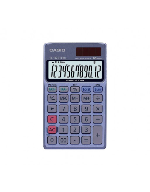 CASIO CALCULADORA BOLSILLO 12DIG. AZUL - SL-320TER+