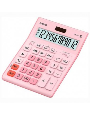 CASIO CALCULADORA DE OFICINA SOBREMESA 12 D?GITOS ROSA GR-12C-PK