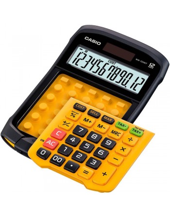 CASIO CALCULADORA DE SOBREMESA AMARILLO Y NEGRO 12 D?GITOS RESISTENTE AL AGUA Y AL POLVO WM-320MT WM-320MT