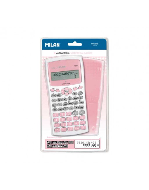 MILAN CALCULADORA CIENTIFICA M240 +EDITION ANTIBACTERIAS ROSA 159110IBGPBL