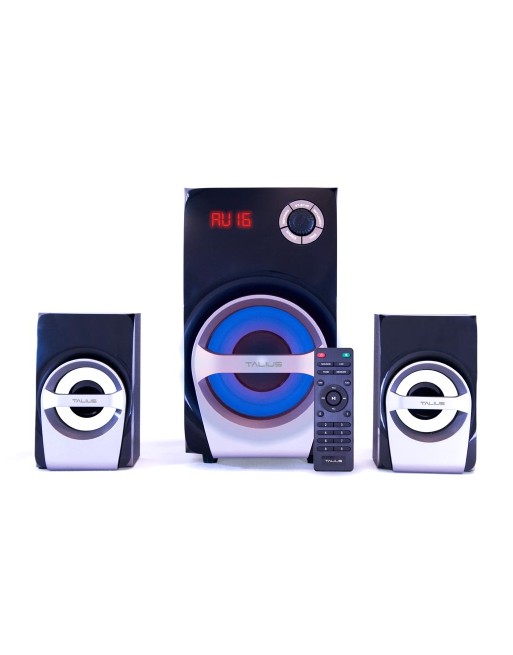 TALIUS - ALTAVOZ 2103-LED 2.1 - 40W - SUBWOOFER + 2 ALTAVOCES SAT?LITE - BLUETOOTH - USB/SD/AUX/RADIO FM - NEGRO