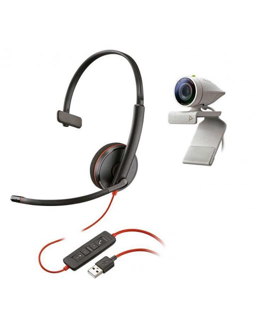POLY WEBCAM LLAMADAS DESDE UN PC SMARTPHONE O TABLET USB, USB-C STUDIO P5+BLACKWIRE 3210 2200-87120-025