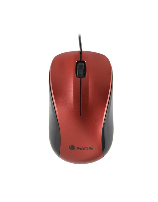 NGS - RAT?N ?PTICO WIRED MOUSE CREW - CON CABLE - 1200 DPI - ROJO