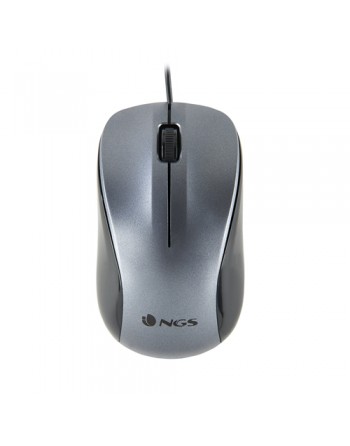 NGS - RATÓN ÓPTICO WIRED MOUSE CREW - CON CABLE - 1200 DPI - GRIS