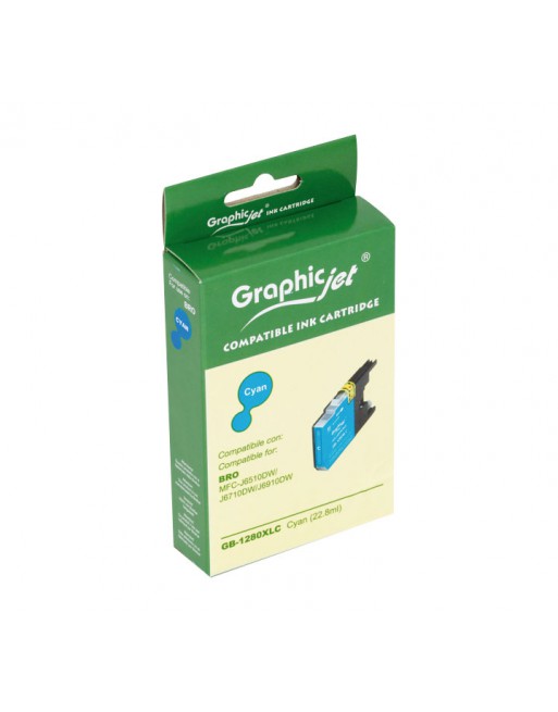 COMPATIBLE INKJET BROTHER GRAPHICJET LC1280XLC CYAN