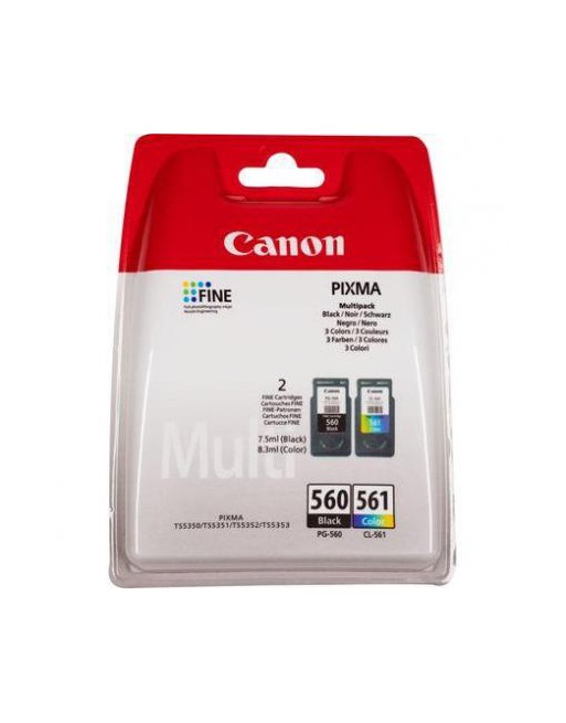 CANON 2 INKJET ORIGINAL PG-560+CL-561 CMYK 3713C006. PG-560/CL-561. PG560/CL561