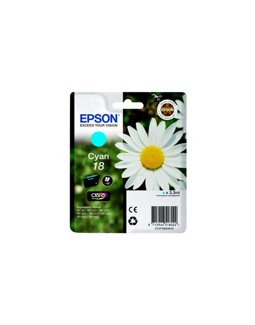 EPSON INKJET ORIGINAL CIAN C13T180240 - T1802 / N?18