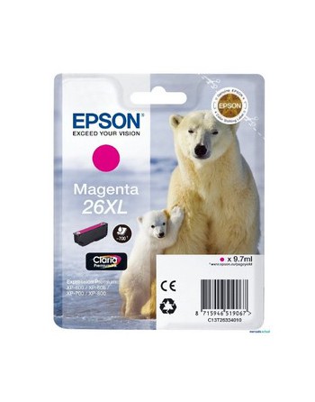 EPSON INKJET ORIGINAL C13T26334010 MAGENTA 700K - T26334010 / N?26XL