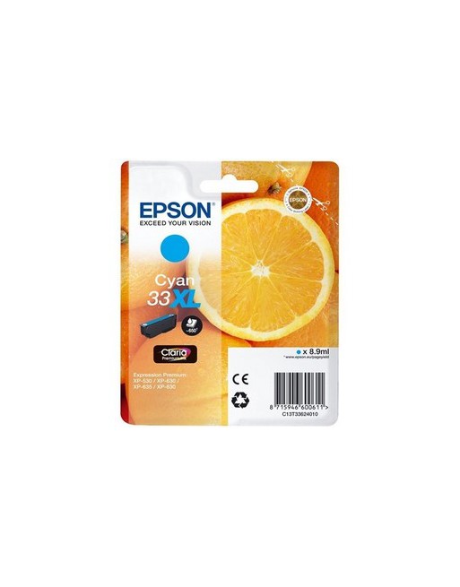 EPSON INKJET ORIGINAL C13T33624010 CYAN N?33XL - C13T33624010 / N?33XL