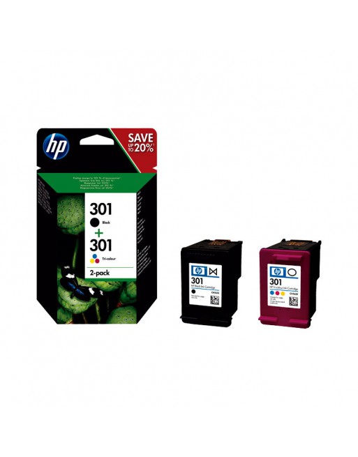 HP PACK INKJET ORIGINAL N9J72AE NEGRO/TRICOLOR - N9J72AE / N?301