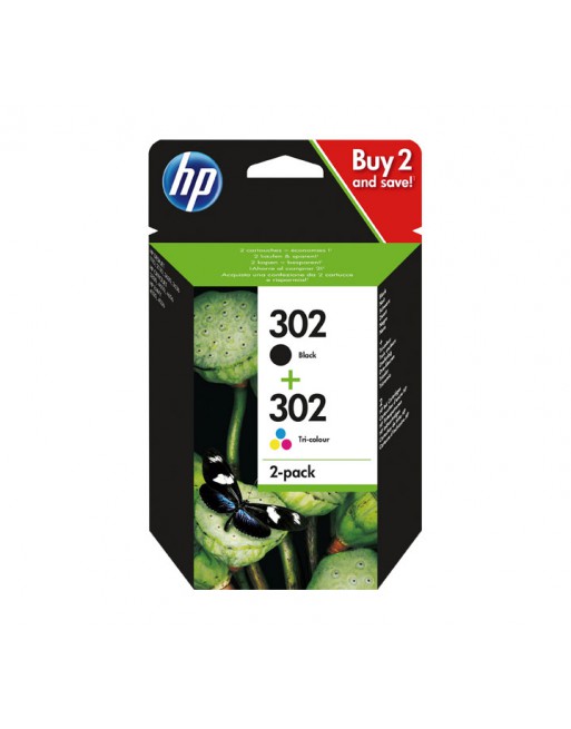 HP PACK INKJET ORIGINAL X4D37AE MULTICOLOR N?302 - X4D37AE / N?302