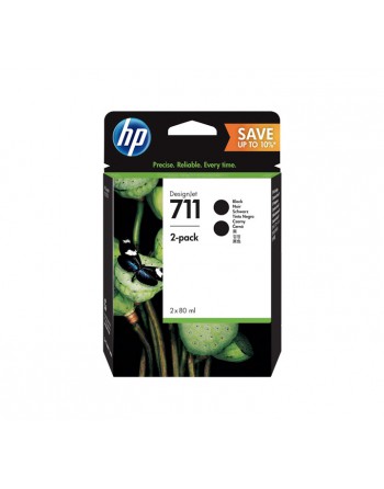 HP PACK 2 INKJET ORIGINAL P2V31A NEGRO N?711 - P2V31A / N?711