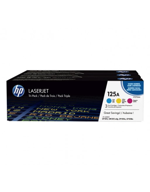 HP PACK 3 TONER ORIGINAL TRICOLOR CF373AM - CF373AM / N?125A