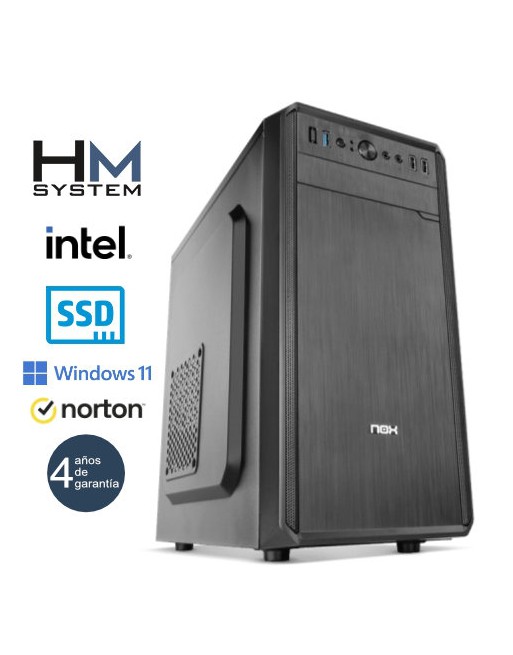 HM SYSTEM SOLANO C8+ - MINITORRE MT - 12? GEN - INTEL CORE I5 12400 - 16GB DDR4 - 1TB SSD M.2 NVME - USB 3.0 - 4 A?OS GARANT?A -