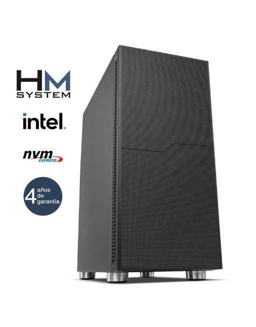 HM SOLANO C8+ SILENT - TORRE ATX - 12? GEN - INTEL CORE I5 12400 -  16GB DDR4 - 500GB SSD M.2 NVME - SILENCIOSA - USB 3.0 - 4 A?