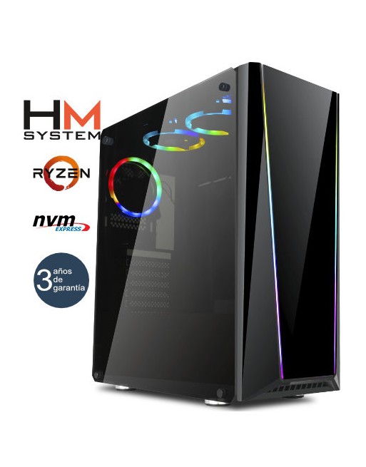 HM SYSTEM RYZENTAILGATE GAMING - TORRE RGB - AMD RYZEN 7 5800X - 32GB RGB - 1TB M.2 NVME - RTX 4060 TI 8GB - 650W 80+ BRONZE - R