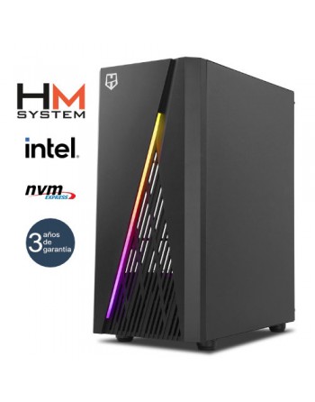 HM SYSTEM INTEL FROST C2 GAMING - TORRE RGB - INTEL CORE I5-12400F - 16GB RGB (2 X 8GB DUAL CHANNEL)- 500GB M.2 NVME - RTX 3050 