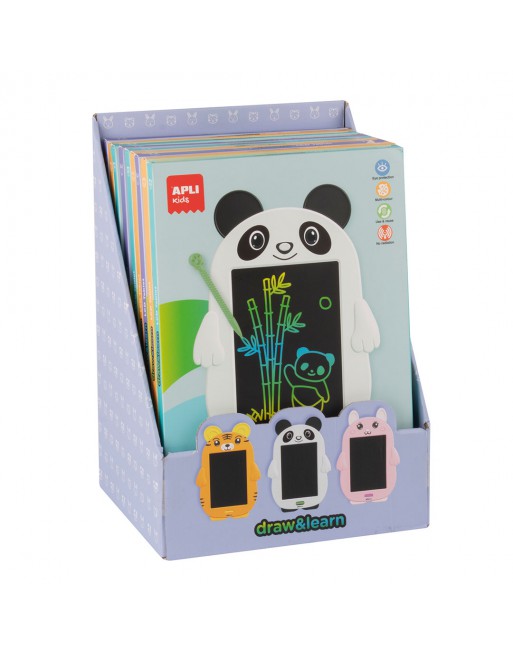 APLI KIDS PIZARRA PANTALLA LCD DISE?O INFANTIL EXPOSITOR 9 UNIDADES SURTIDO  19956