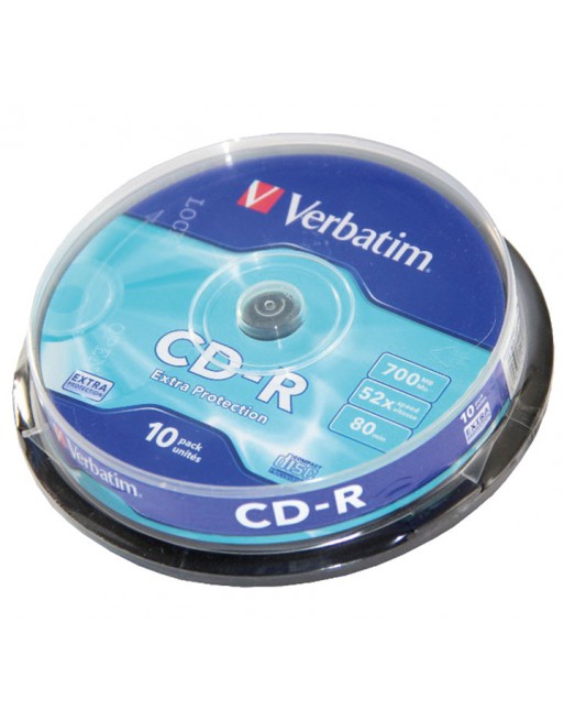 VERBATIM BOBINA 10U CD-R 700MB SPINDLE - 43437