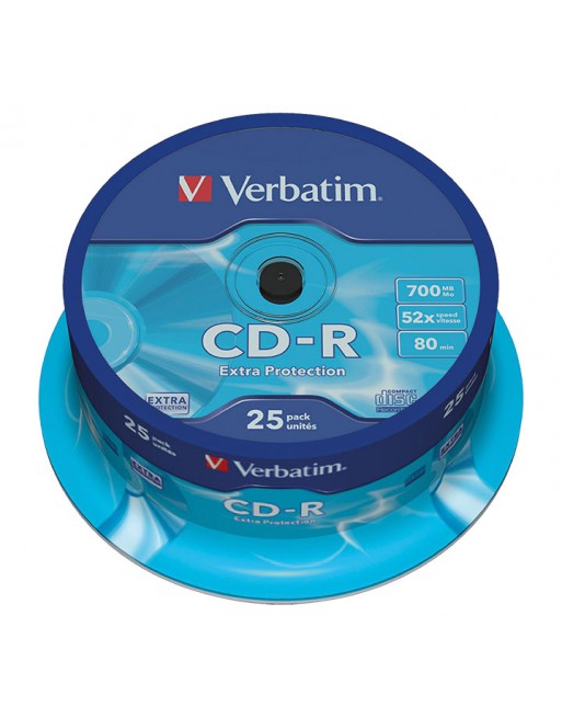 VERBATIM BOBINA 25U CD-R 700MB 52X SPINDLE - 43432