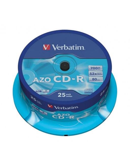 VERBATIM BOBINA 25U CD-R CRYSTAL 80MIN 700MB - 43352