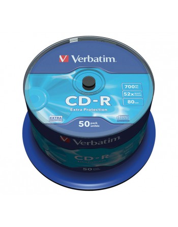 VERBATIM BOBINA 50U CD-R 700MB 80MIN EX.PROT - 43351