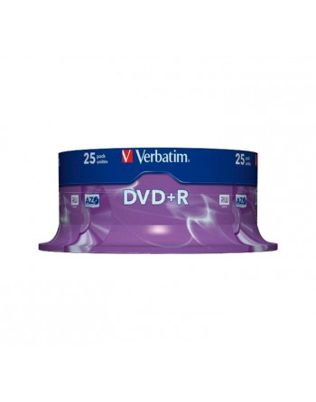 VERBATIM BOBINA 25U DVD+R 4.7GB 16X SPINDLE - 43500