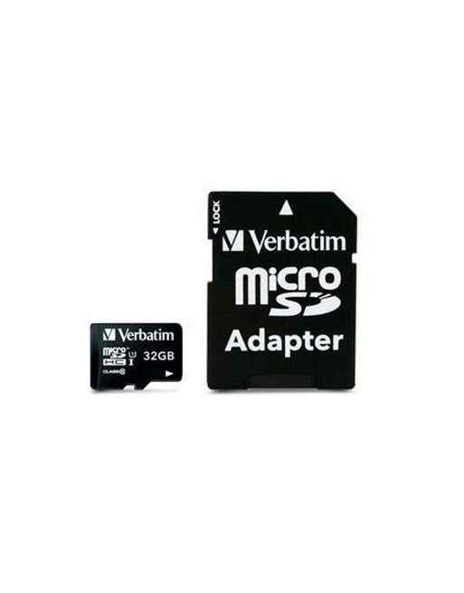 VERBATIM TARJETA MICRO SDHC 32GB CLASE 10 CON ADAPTADOR 44083