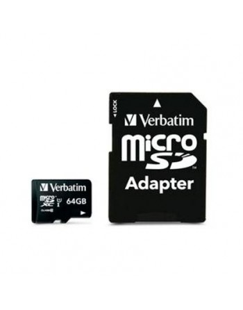 VERBATIM MICRO SDHC 64GB CLASE 10 CON ADAPTADOR 44084