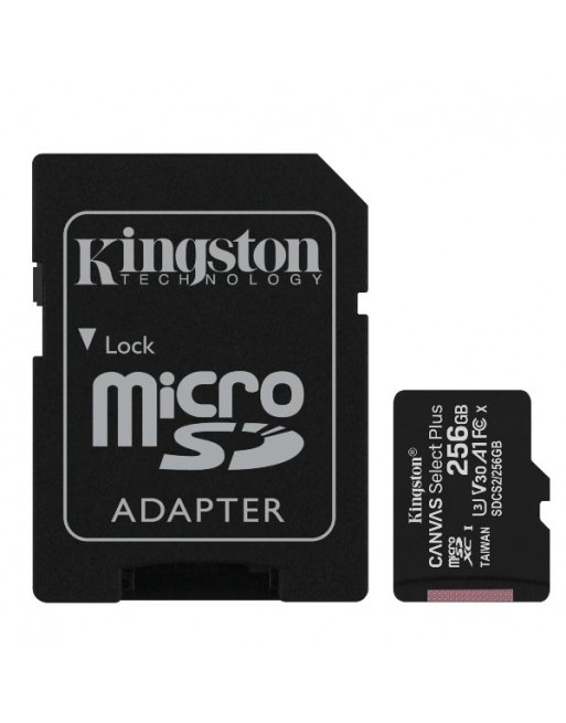 KINGSTON TARJETA DE MEMORIA MICRO SDHC CANVAS SELECT 256GB CON ADAPTADOR SDCS2/256GB