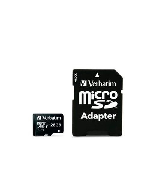 VERBATIM MICRO SDHC 128GB CLASE 10 CON ADAPTADOR 44085