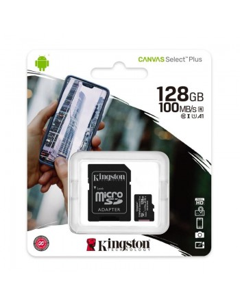 KINGSTON TARJETA DE MEMORIA MICRO SDHC CANVAS SELECT 128GB CON ADAPTADOR SDCS2/128GB