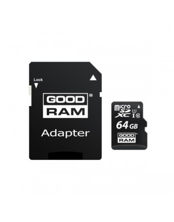 GOODRAM TARJETA DE MEMORIA MICRO SDXC UHS-I 64GB C10 R100 CON ADAPTADOR M1AA-0640R12