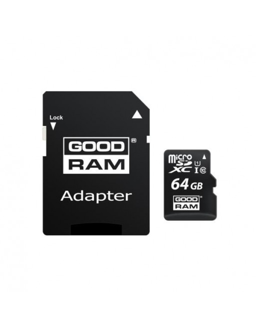 GOODRAM TARJETA DE MEMORIA MICRO SDXC UHS-I 64GB C10 R100 CON ADAPTADOR M1AA-0640R12