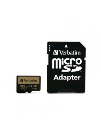 VERBATIM PRO+ U3 MICRO SDXC CARD 64GB CON ADAPTADOR 44034