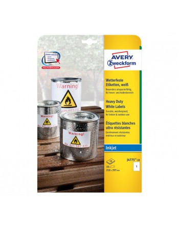 AVERY 20 HOJAS ETIQUETA POLIESTER 210X297 - L4775-20